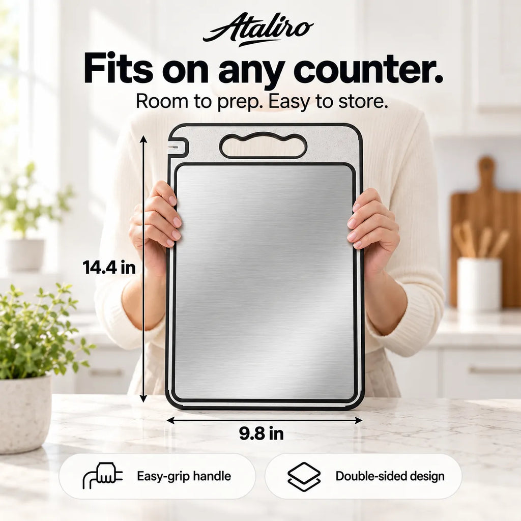 Titanium Cutting Board — 100% Plastic-Free