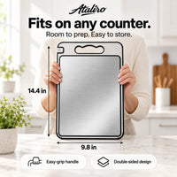 Titanium Cutting Board — 100% Plastic-Free