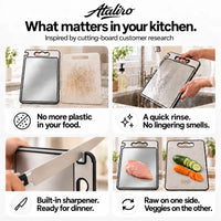 Titanium Cutting Board — 100% Plastic-Free