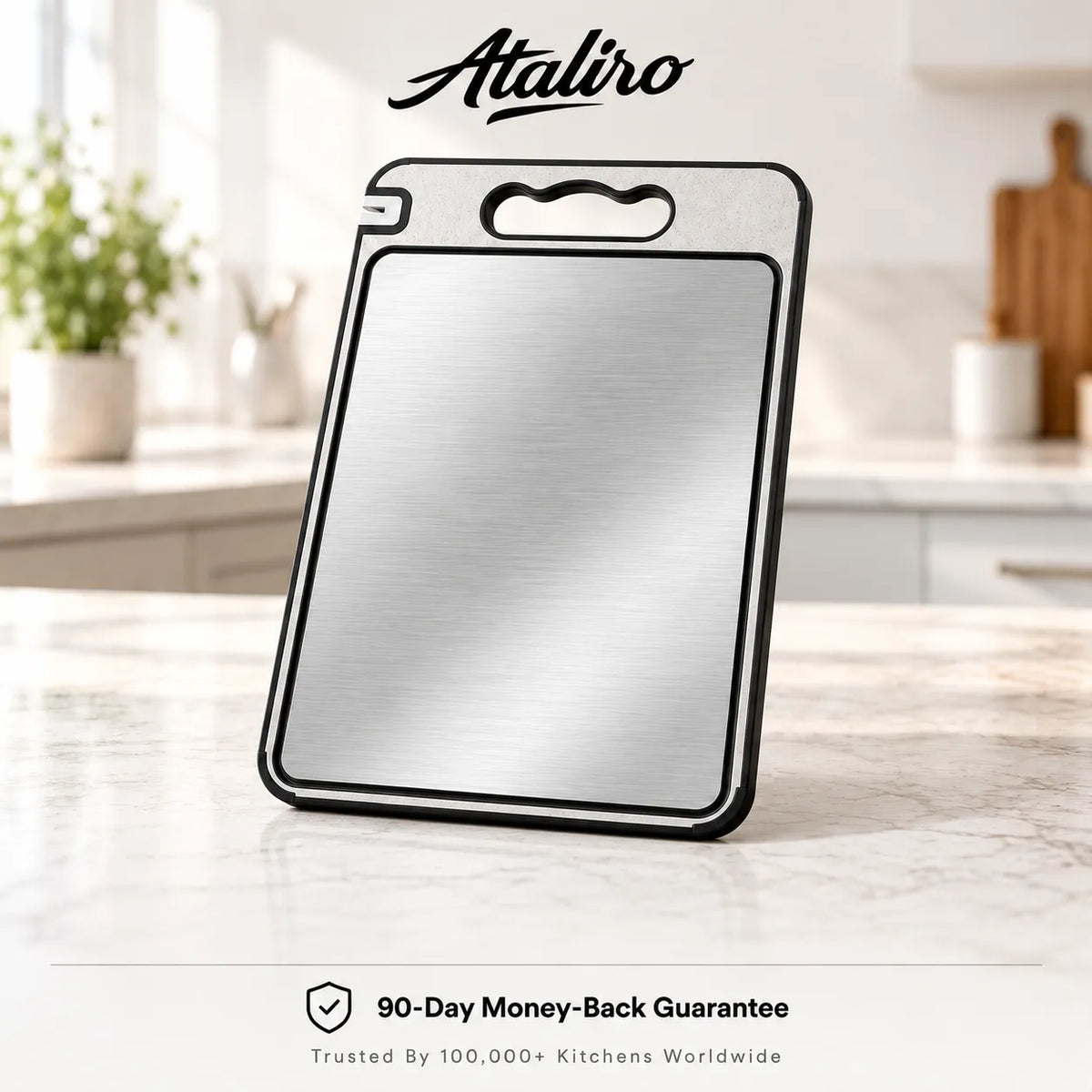 Titanium Cutting Board — 100% Plastic-Free