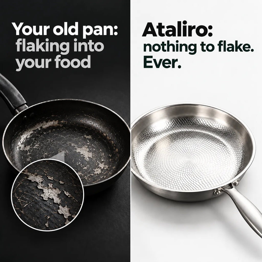 100% Titanium Pan: Naturally Nonstick, Zero Toxic Coating