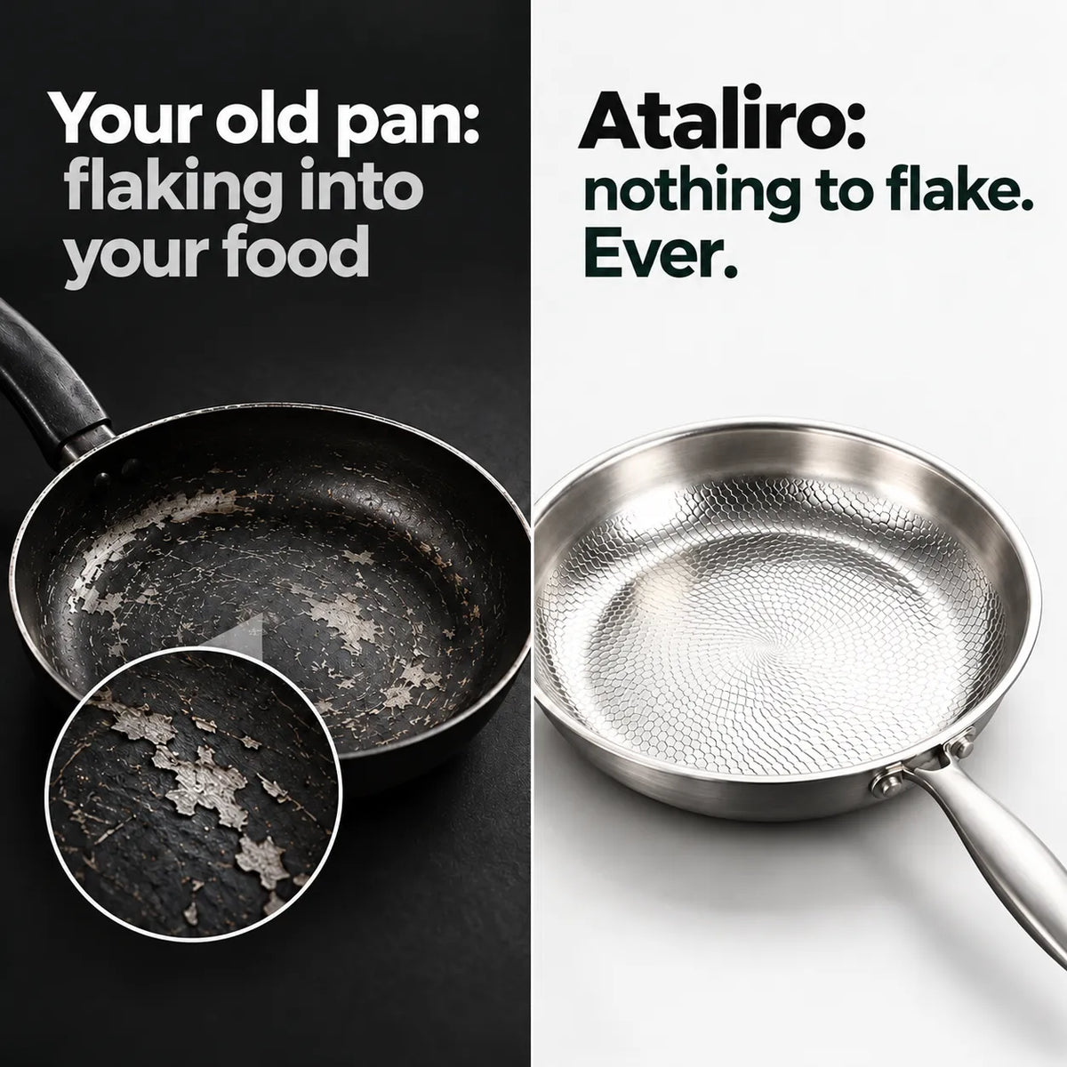 100% Titanium Pan: Naturally Nonstick, Zero Toxic Coating